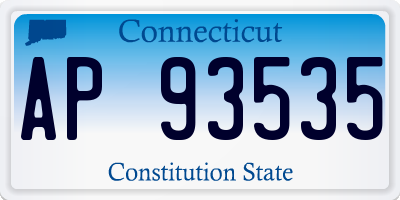 CT license plate AP93535