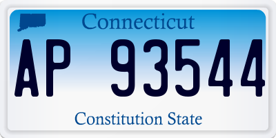CT license plate AP93544