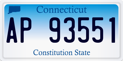 CT license plate AP93551