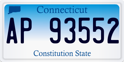 CT license plate AP93552