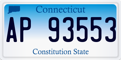 CT license plate AP93553