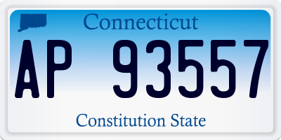 CT license plate AP93557