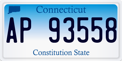 CT license plate AP93558