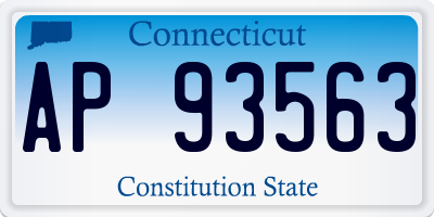 CT license plate AP93563