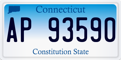 CT license plate AP93590