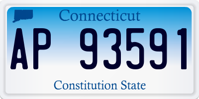 CT license plate AP93591