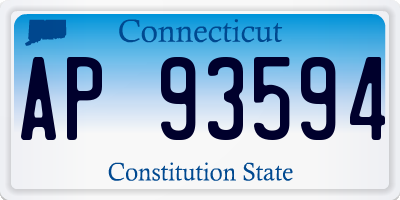 CT license plate AP93594