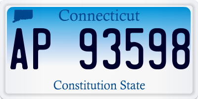 CT license plate AP93598