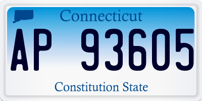 CT license plate AP93605