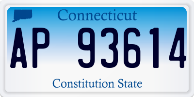 CT license plate AP93614