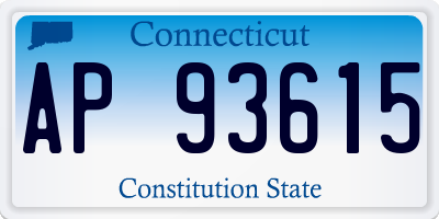 CT license plate AP93615