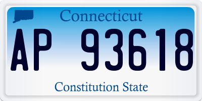 CT license plate AP93618