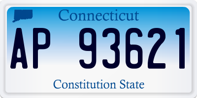 CT license plate AP93621