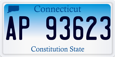 CT license plate AP93623