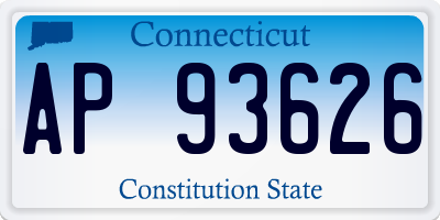 CT license plate AP93626