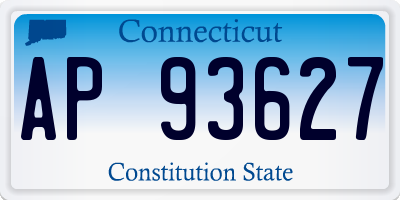 CT license plate AP93627