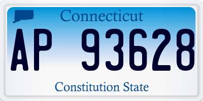 CT license plate AP93628