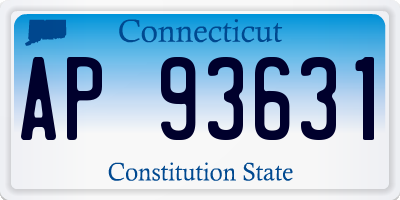 CT license plate AP93631
