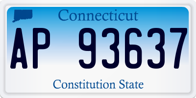 CT license plate AP93637