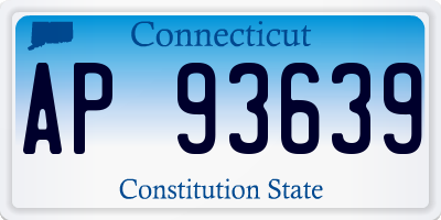 CT license plate AP93639