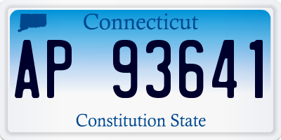 CT license plate AP93641