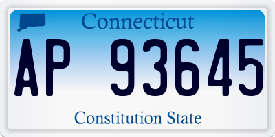CT license plate AP93645