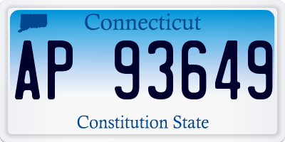 CT license plate AP93649
