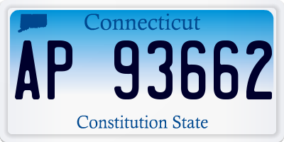 CT license plate AP93662