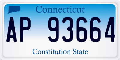 CT license plate AP93664