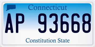 CT license plate AP93668