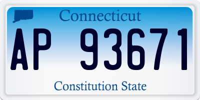 CT license plate AP93671