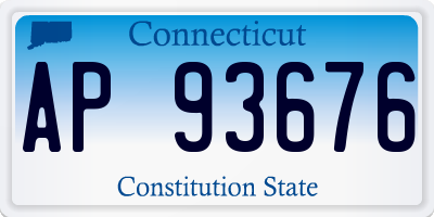 CT license plate AP93676