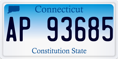 CT license plate AP93685