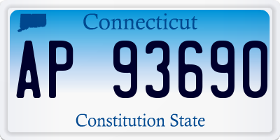 CT license plate AP93690