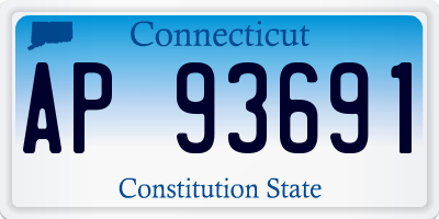 CT license plate AP93691