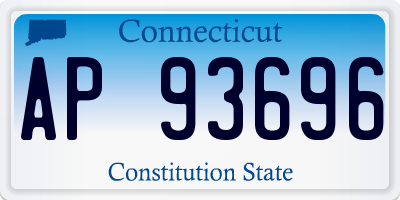 CT license plate AP93696