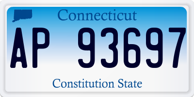 CT license plate AP93697