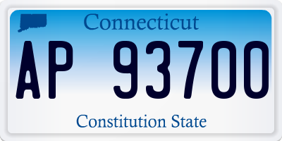 CT license plate AP93700