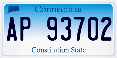 CT license plate AP93702
