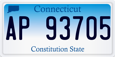 CT license plate AP93705