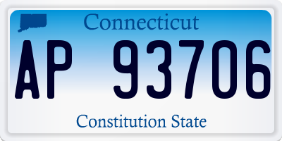 CT license plate AP93706