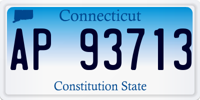 CT license plate AP93713