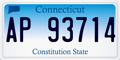 CT license plate AP93714
