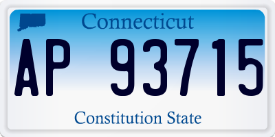 CT license plate AP93715