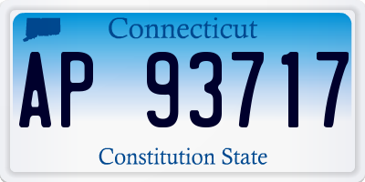 CT license plate AP93717