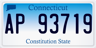 CT license plate AP93719