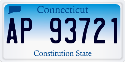 CT license plate AP93721
