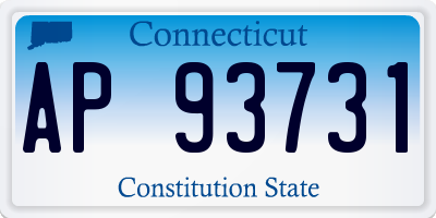 CT license plate AP93731