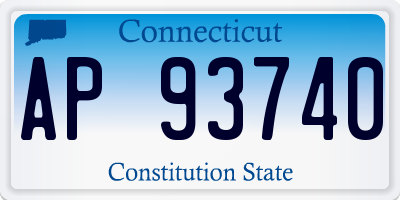 CT license plate AP93740