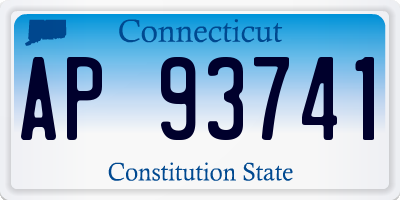 CT license plate AP93741